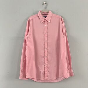 Ralph Lauren Purple Label‎ Pink Cotton Poplin Button-Up Long Sleeve Dress Shirt